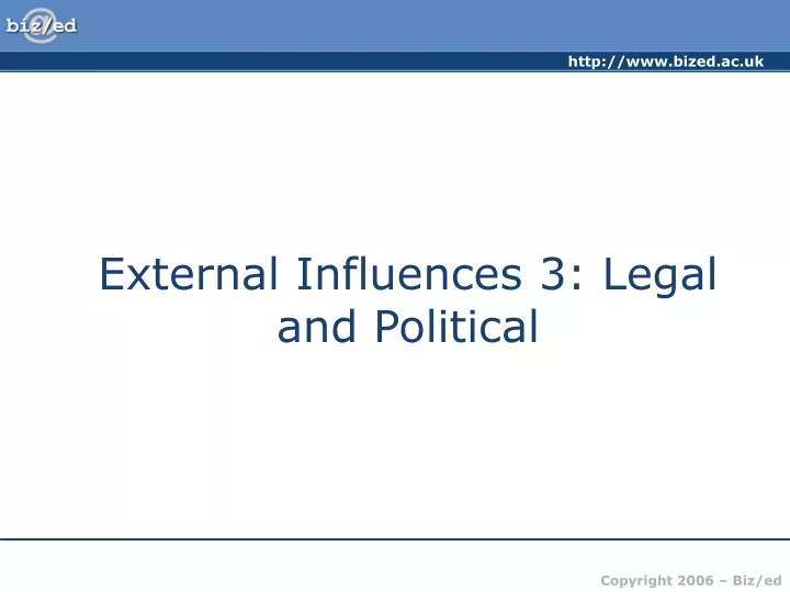 external influences 3 legal and political