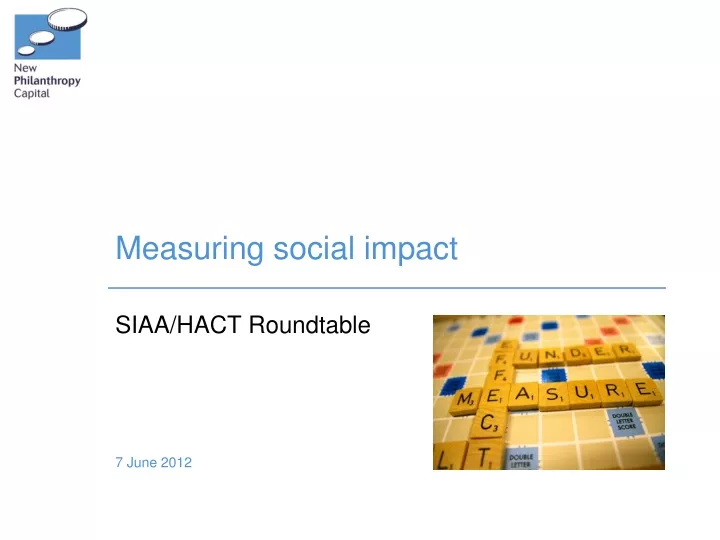 measuring social impact