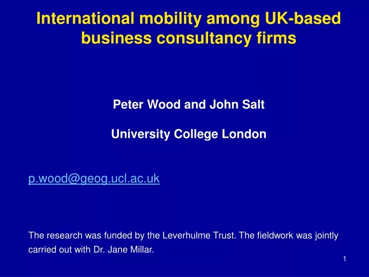 international mobility among uk based business