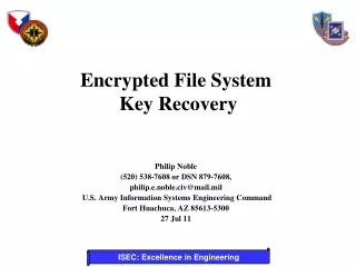 Encrypted File System  Key Recovery