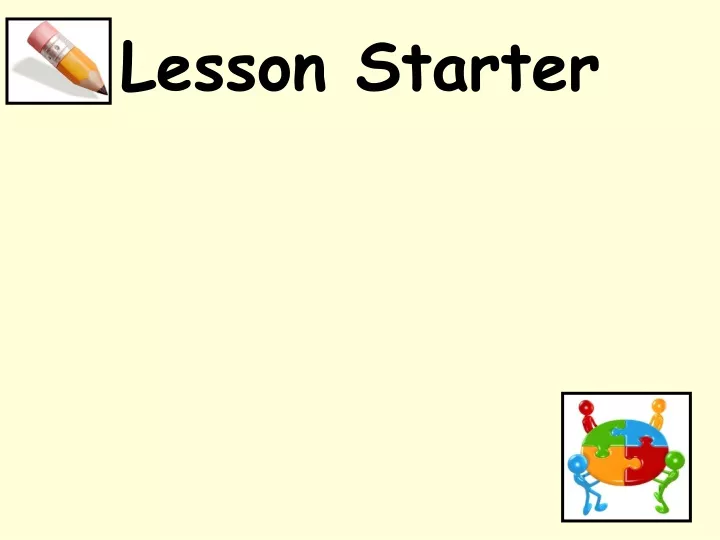 lesson starter