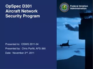 OpSpec D301 Aircraft Network Security Program