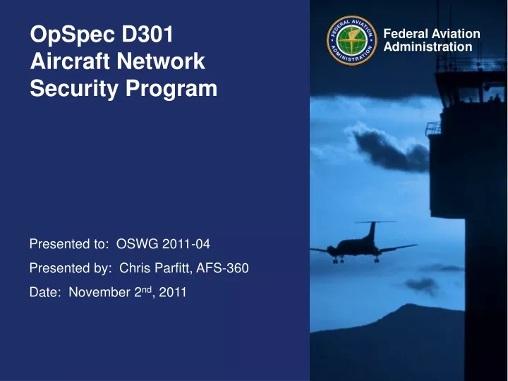 opspec d301 aircraft network security program