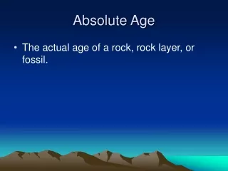 Absolute Age