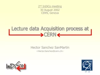 Lecture data Acquisition process at CERN