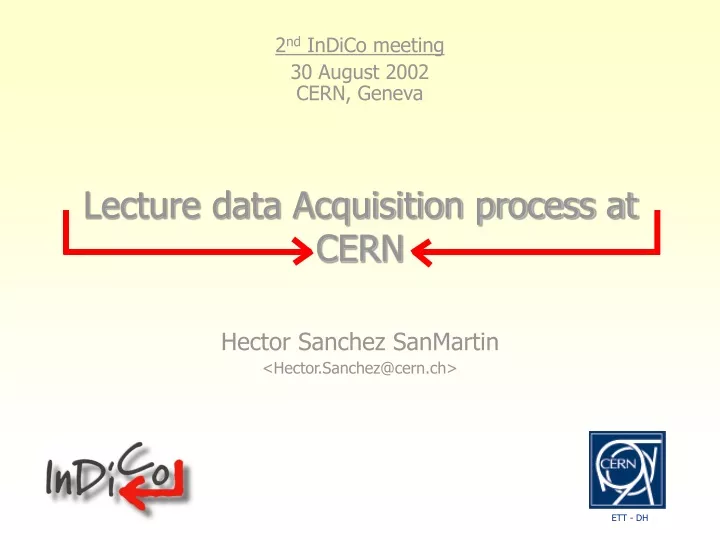 lecture data acquisition process at cern