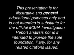 Coal Mine Fatal Accident 2003-14 - slide 1