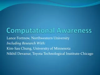 Computational Awareness