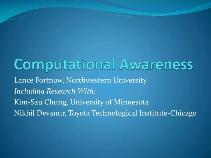 computational awareness