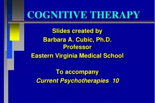 COGNITIVE THERAPY