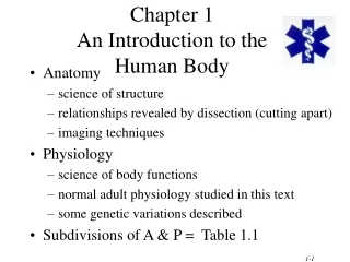 Chapter 1 An Introduction to the  Human Body