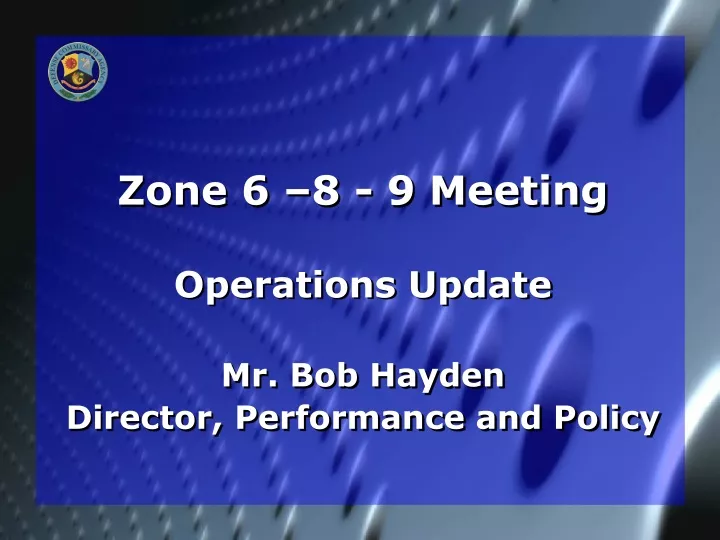 zone 6 8 9 meeting