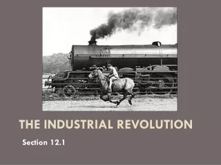 The Industrial  Revolution