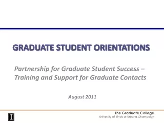 Graduate Student Orientations