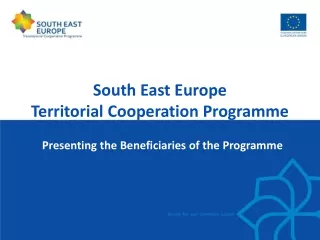 South East Europe  Territorial Cooperation Programme