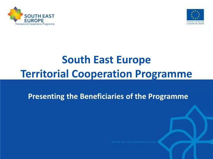 south east europe territorial cooperation programme