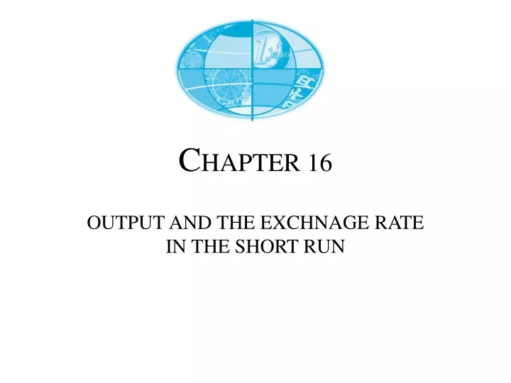 c hapter 16 output and the exchnage rate in the short run