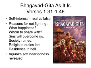 Bhagavad-Gita As It Is Verses 1.31-1.46