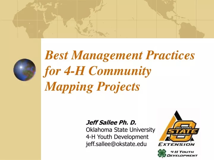 best management practices for 4 h community mapping projects