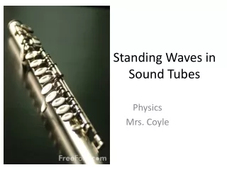 Standing Waves in Sound Tubes