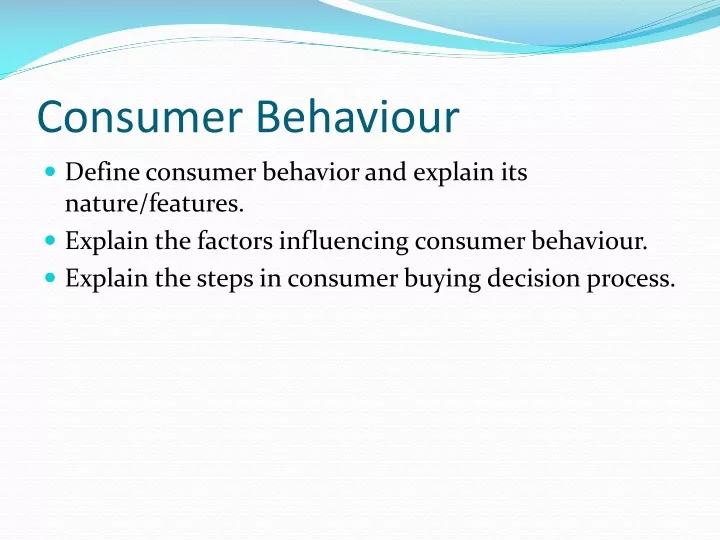 consumer behaviour