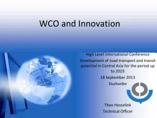 WCO and Innovation