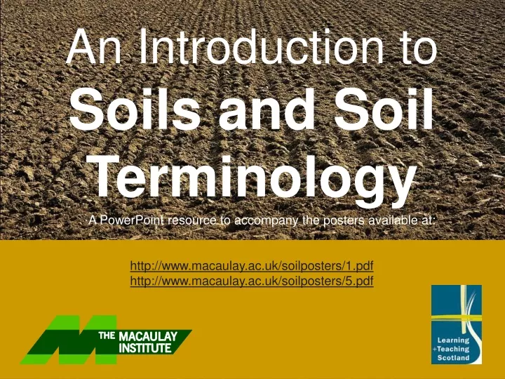 an introduction to soils and soil terminology