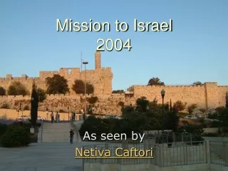 Mission to Israel 2004