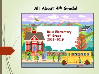 All About 4 th  Grade!