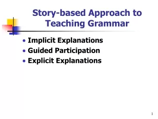Story-based Approach to Teaching Grammar