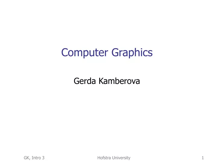 computer graphics