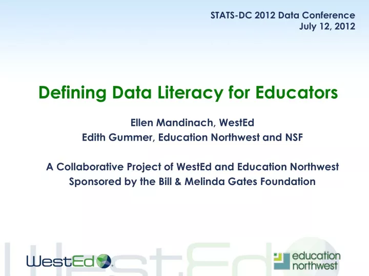 defining data literacy for educators