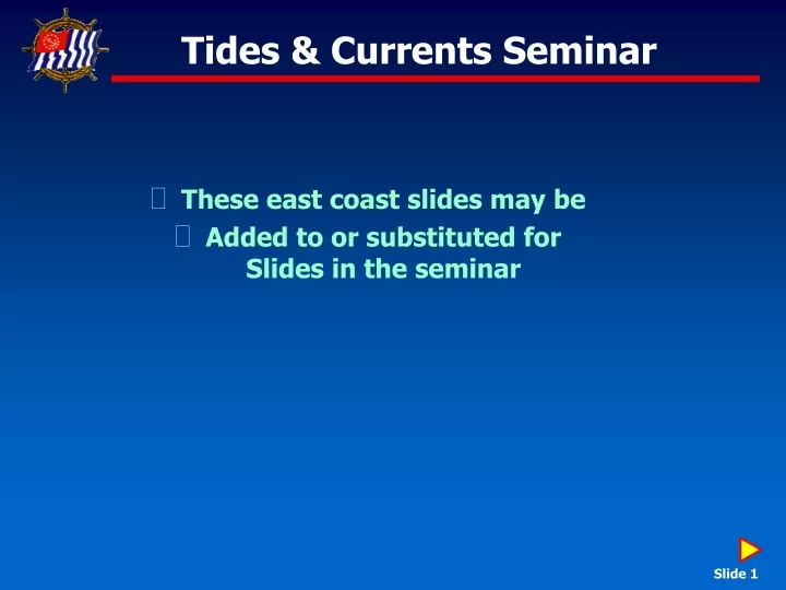 tides currents seminar