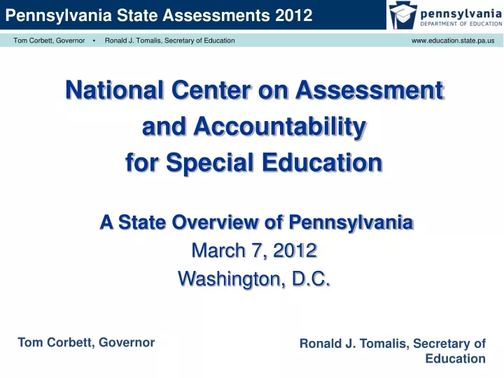 pennsylvania state assessments 2012