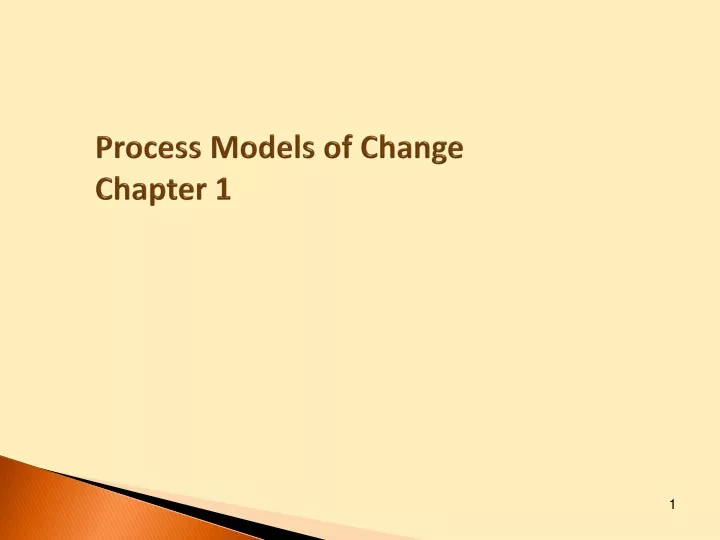 process models of change chapter 1