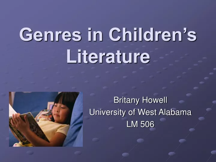 genres in children s literature