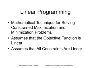 Linear Programming