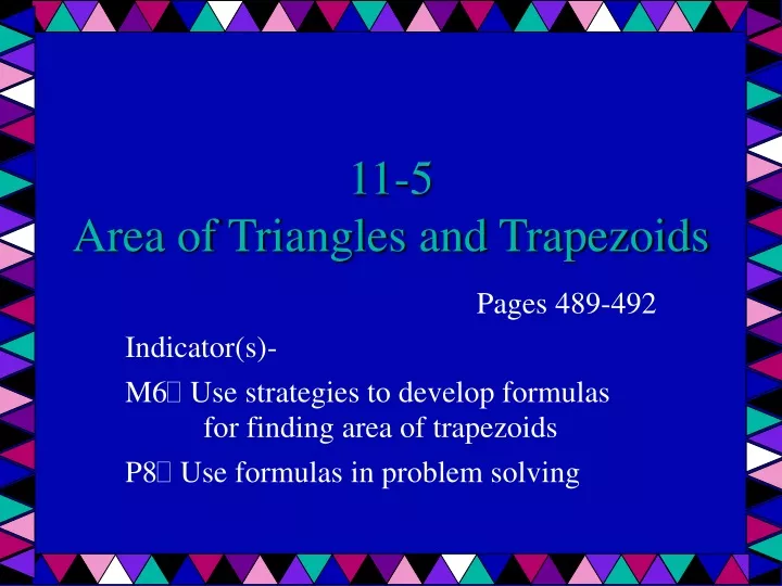 11 5 area of triangles and trapezoids