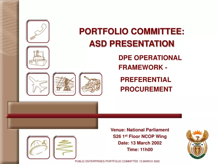 portfolio committee asd presentation