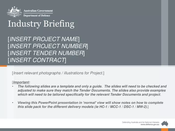 industry briefing insert project name insert