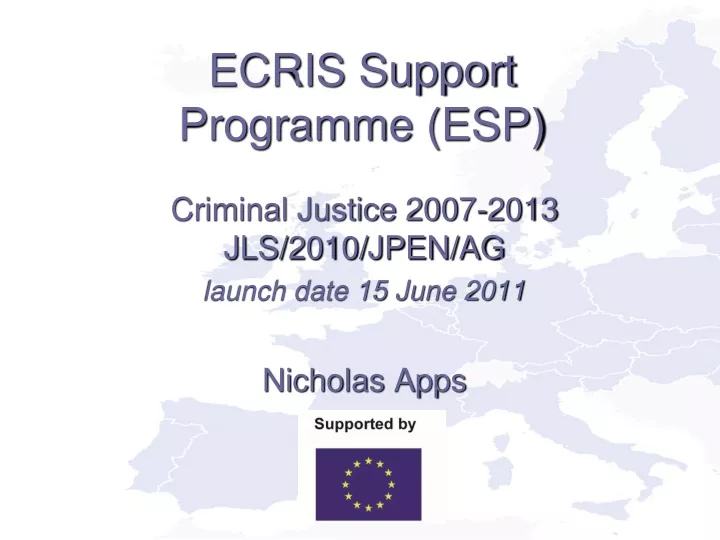 ecris support programme esp