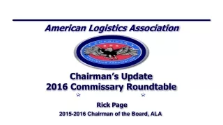 2015-2016 Chairman of the Board, ALA