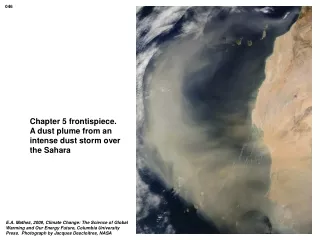 Chapter 5 frontispiece.   A dust plume from an intense dust storm over the Sahara