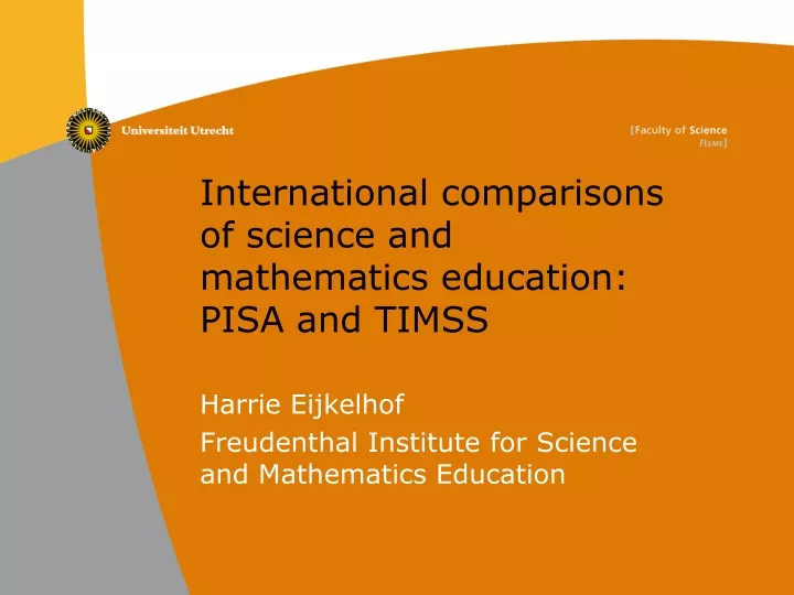 international comparisons of science and mathematics education pisa and timss