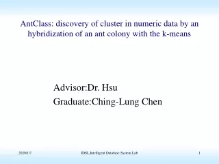 Advisor:Dr. Hsu Graduate:Ching-Lung Chen