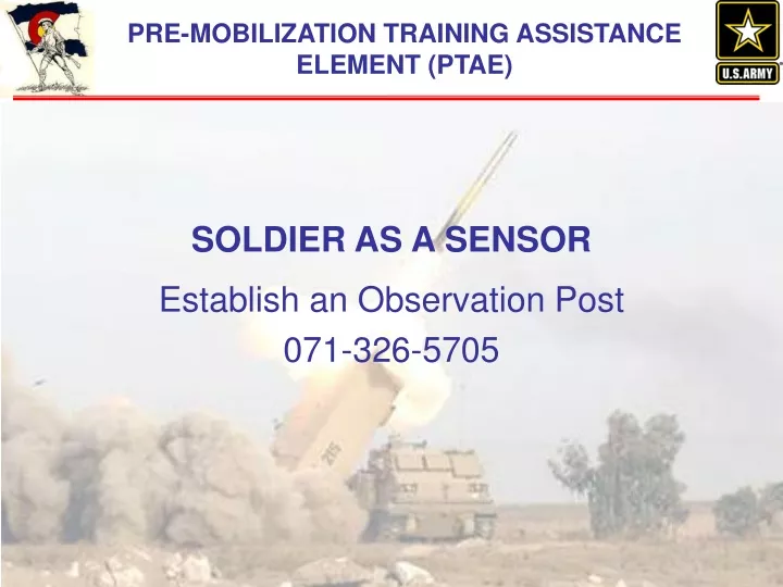 soldier as a sensor