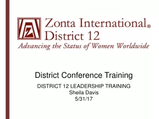 District Conference Training