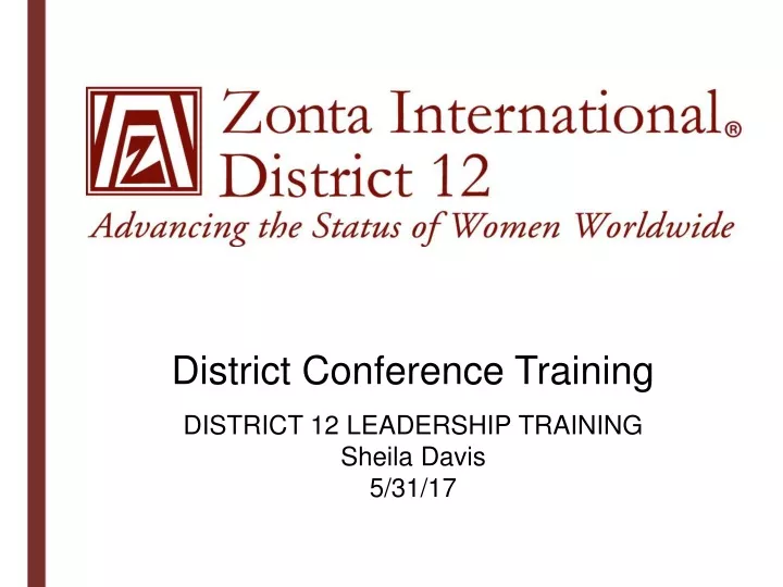 district conference training