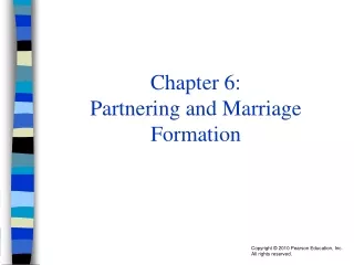 Chapter 6: Partnering and Marriage Formation