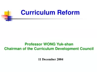 Curriculum Reform